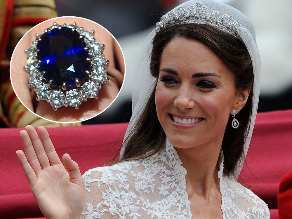 L'anello di fidanzamento. Credits: Paul Hackett/Reuters and Pool New/Reuters di Kate Middleton.